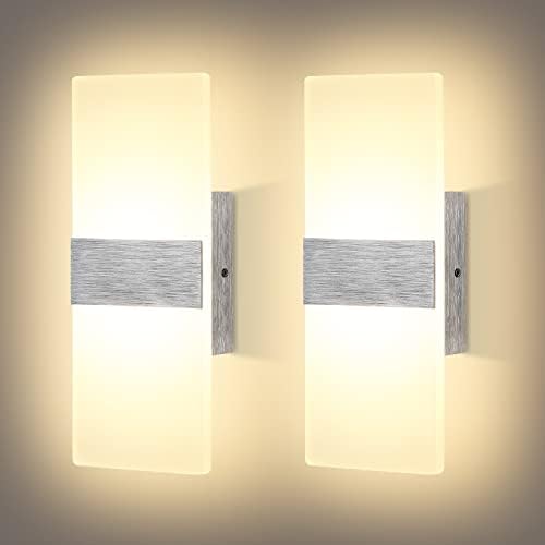 Lightess Dimmable Modern Acrylic LED Wall Sconces 12W Warm White by LIGHTESS