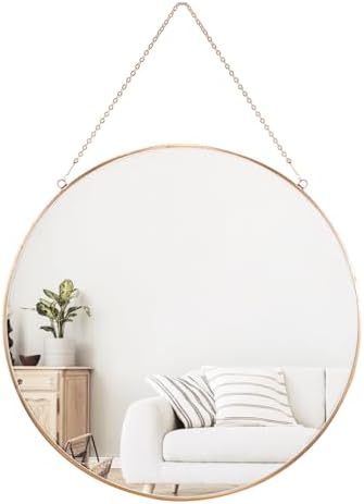 Dahey 11.8" Small Circle Round Office Wall Hanging Mirror by Dahey