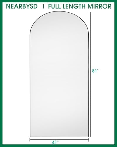 NEARBYSD Arched Full Length Mirror 81"x41" Full Body Floor Mirror Standing - Image 2