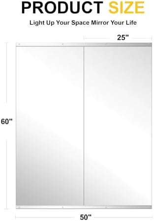 Home Gym Mirrors for Wall, 60”x25”x2 PCS Large Workout Mirrors for Home Gym - Image 2