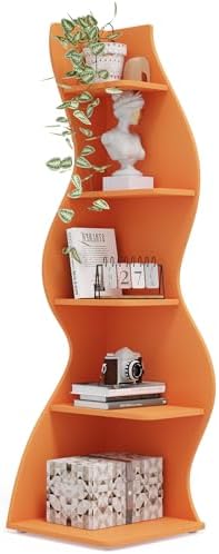 Tribesigns Corner Shelf, Modern 5-Tier Wall Corner Bookshelf, Stylish Corner by Tribesigns