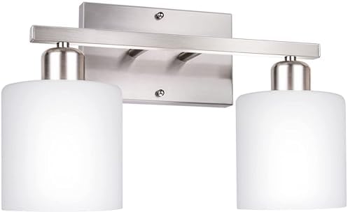 Bathroom Vanity Light Fixture Brushed Nickel, 2-Light Wall Sconces by Dekang