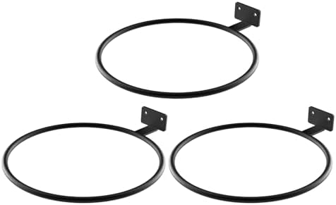 Wall Plant Holder Bulk 3in 6Pack Metal Ring Plant Hanger Black by QualityEfficiency