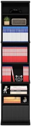 Furinno Jaya DVD Shelf, 9-Shelf Tall Narrow CD Rack, Media Shelf - Image 5
