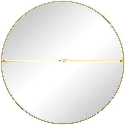 HARRITPURE Round Mirror 42 Gold Wall Mounted Circle Mirrors - Image 2