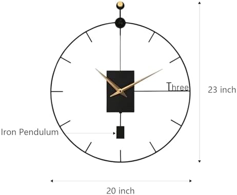 Large Wall Clock Living Room Decor 23"Modern Wall Clock - Image 5