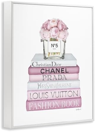 Soft Pink Rose Bookstack Floral, 16 x 20 Inch Framed Giclée Print - Image 2