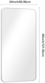 BONEWEI Silver Bathroom Mirror, 24x48 inch Wall Mirror - Image 7