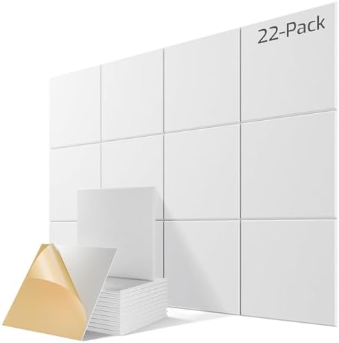 22 Pack Self-Adhesive Sound Proof Foam Panels by Lebenforce