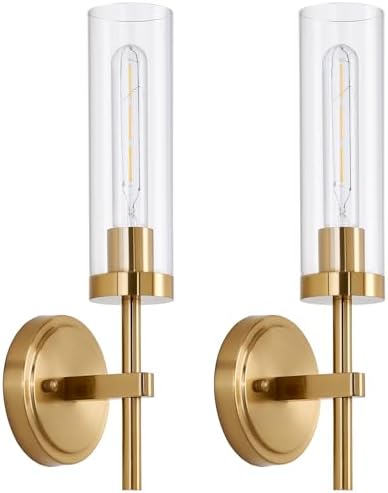 Hardwired Wall Sconces Set of 2, Bathroom Sconce Wall Lighting by SANTOSTOCK