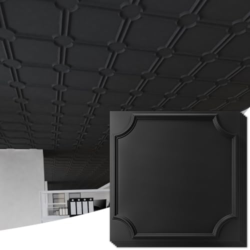 Art3d 3D Textured PVC Drop Ceiling Tiles, 2 x 2 ft by Art3d
