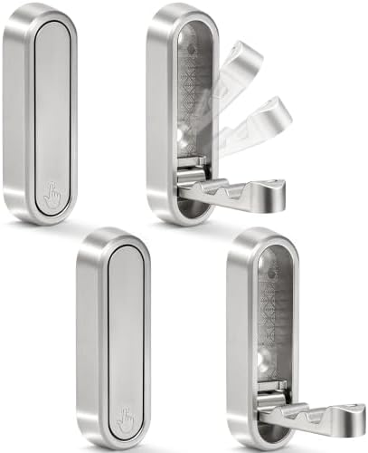 Foldable Wall Hooks, 40lb Heavy Duty, Zinc Alloy, 4 Pack by XSGTZMJ