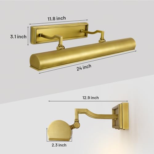 24in Modern Brass Picture Lights - Image 2