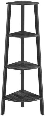 VASAGLE 4-Tier Corner Shelf Stand, Modern Ladder Shelf by VASAGLEbySONGMICSHOME