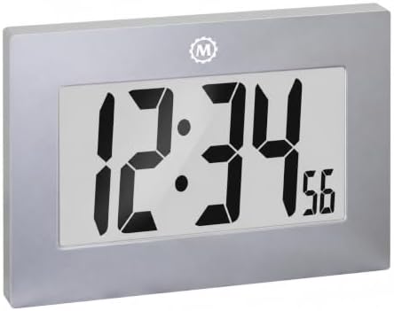 MARATHON Commercial Grade 9-Inch Large Digital Wall Clock, Graphite Grey - Image 3