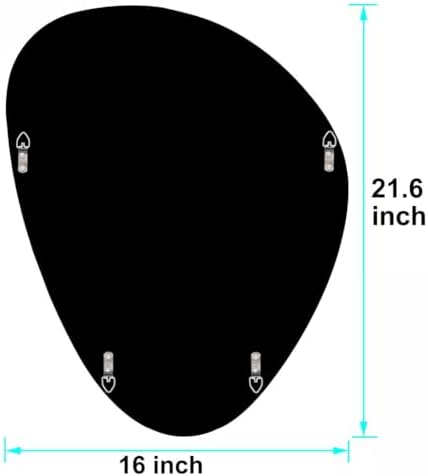 DMDFIRST Modern Irregular Shaped Wall Mirror – 21.6x16 Inch Decorative Oval - Image 7