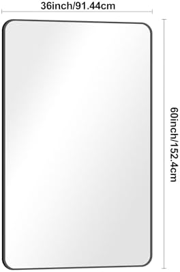 BONEWEI 60x36 inch Large Bathroom Mirror, Wall Mounted Bathroom Frame Vanity - Image 7