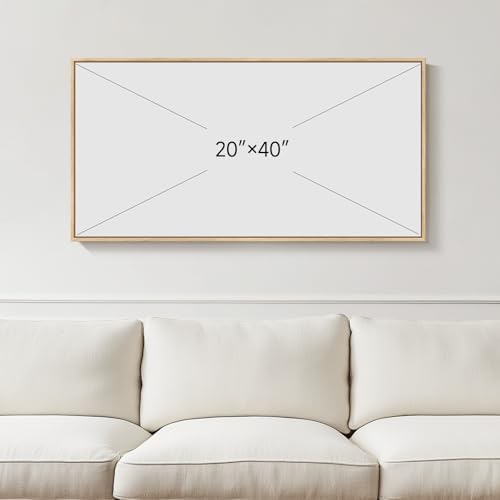 Framed Boho Beach Ocean Wall Art, Horizontal Coastal Decor, 20x40 Inch - Image 3