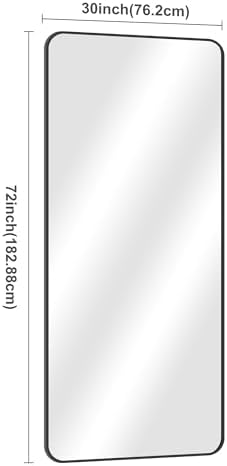 DESBING 72" x 30"Bathroom Mirror, Matte Black Wall Mirror - Image 5