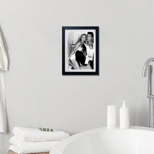 Carrie and Mr Big in Toilet Art Painting Black and White Bathroom Wall Art - Image 6