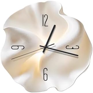 Ergocar Wall Clock, Art Deco Without Ticking Sounds Modern Crystal Porcelain by Ergocar