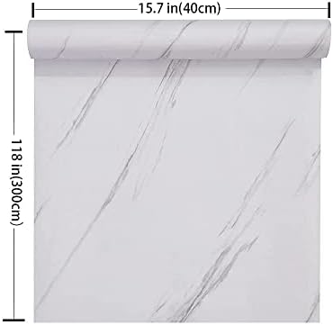 Marble Contact Paper White Peel and Stick Wallpaper 15.8"×118" - Image 5