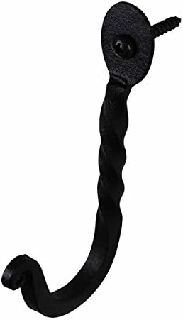 Renovators Supply Manufacturing Twisted Single Wall Hook, Wrought Iron Black - Image 5