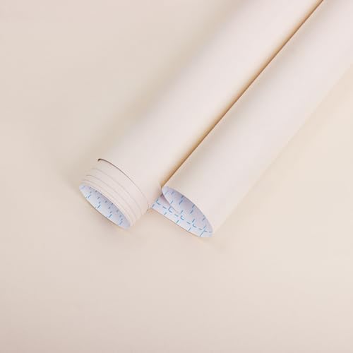 Peel and Stick Wallpaper Solid Color Nude Contact Paper Matte Wall Paper by Micpolo