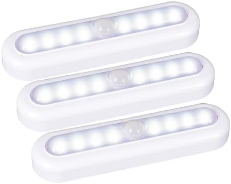STAR-SPANGLED 9 Pack 7” Motion Sensor Lights Indoor Battery Operated, Stick on by STAR-SPANGLED