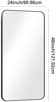 BONEWEI 24x48 inch Bathroom Mirror, Wall Mounted Bathroom Frame Vanity Mirror - Image 7