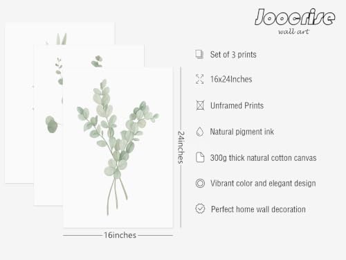 Sage Green Botanical Wall Art Deor Eucalyptus Leaf Pictures Plant Prints - Image 2