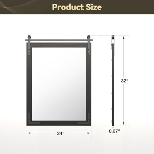 Brightify Farmhouse Mirror for Bathroom Sink - Image 3