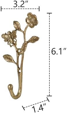 SOFFEE DESIGN 2pcs Metal Dark Gold Coat Hooks - Image 6