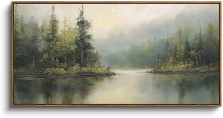 InSimSea Extra Large Framed Vintage Wall Art, Forest Woodland by InSimSeaArt