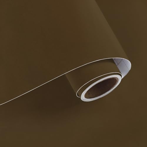 VaryPaper Self Adhesive Brown Velvet Fabric 15.7"x78.7" Soft Flocking Felt by VaryPaper