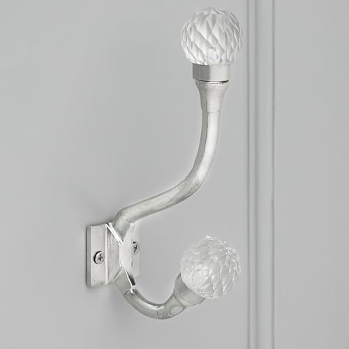 Indian Shelf 6-Pack Clear Glass Double Wall Coat Hooks - Image 5