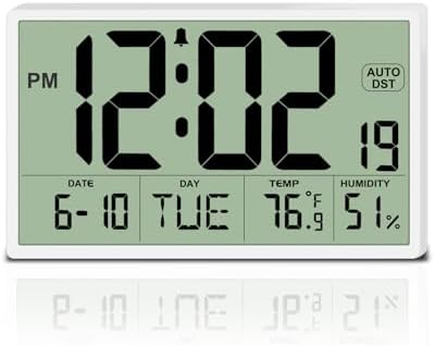 9‘’ Narrow Bezels Battery Operated Digital Wall Clock by QINYUNE