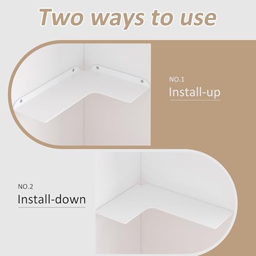 Sezanrpt 8x11.8 Inch Corner Shelf Wall Mount Set of 4, Wall Organizer Shelf - Image 6