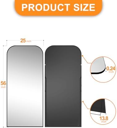 Delma 56"x25" Black Metal Framed Bathroom Mirror - Image 3