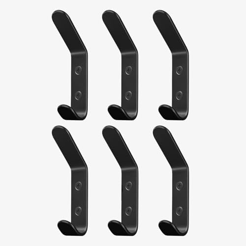 Homeforia Black Wall Coat Hooks, High-End Metal, Heavy Duty by Homeforia