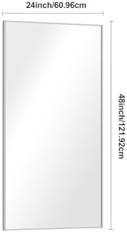 BONEWEI Silver Bathroom Mirror, 24x48 inch Wall Mirror - Image 7