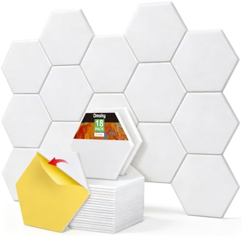 18 Pack Hexagon Acoustic Panels by DMSKY