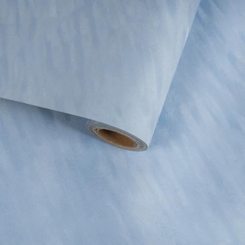 Light Blue Velvet Fabric Backing Paper Self Adhesive Soft Contact Paper by VaryFloral