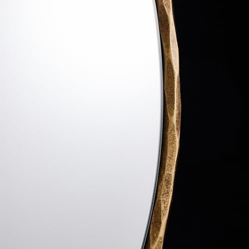 ANDY STAR 24 Inch Hand-Forged Round Gold Mirrors, Solid Steel Frame Antique - Image 2