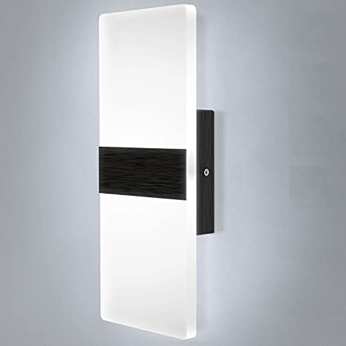 Lightess Modern Wall Sconce Black 12W Dimmable by LIGHTESS