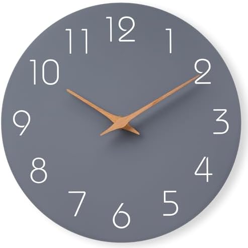Mosewa Large Wall Clock 18" Modern Silent Non-Ticking Battery Operated by MOSEWAWALLCLOCK