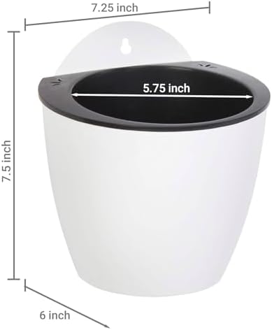 MyGift 7.5 Inch Wall Planters for Indoor Plants, Flower Cactus Herbs Plant - Image 5