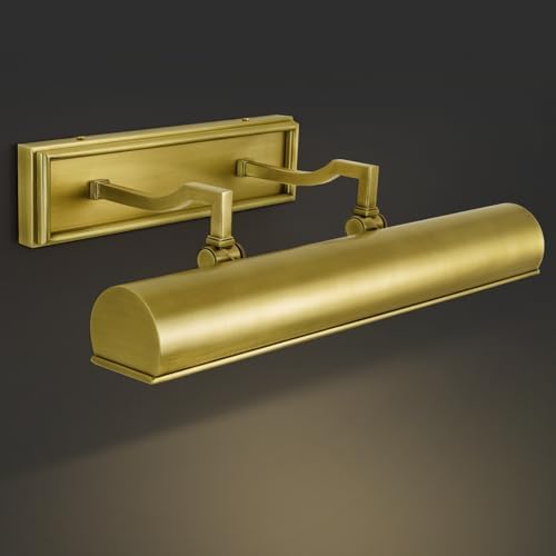 18in Brass Picture Lights Hardwired, 3-Light Gold Modern Picture Light by ZHTIECHUI