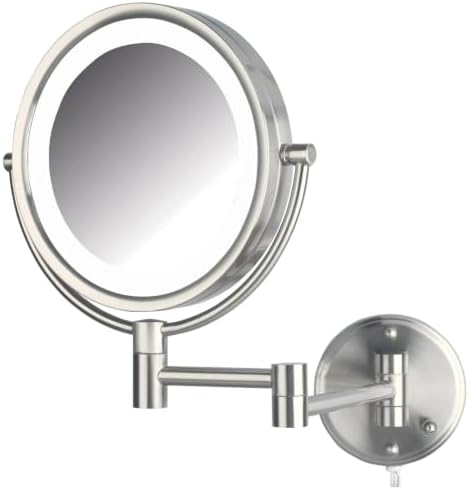 JERDON Lighted Wall-Mount Makeup Mirror by Jerdon