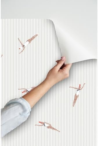 Spoonflower Little Swimmers Peel and Stick Removable Wallpaper - Image 3
